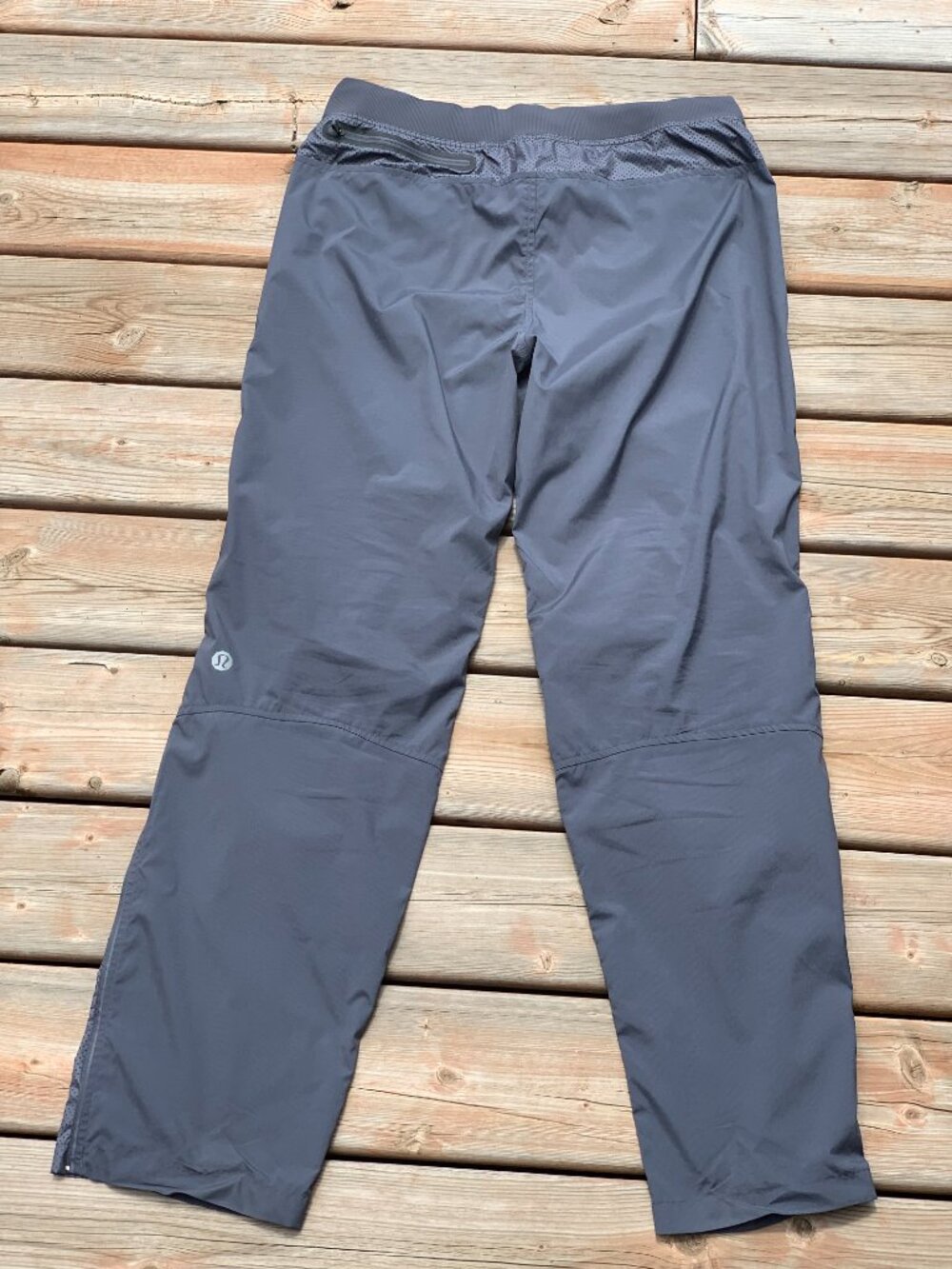 Lululemon Pacific Run Pant Mens L Gray Zip Pocket Calf Athletic Training Cycling - Picture 4 of 12